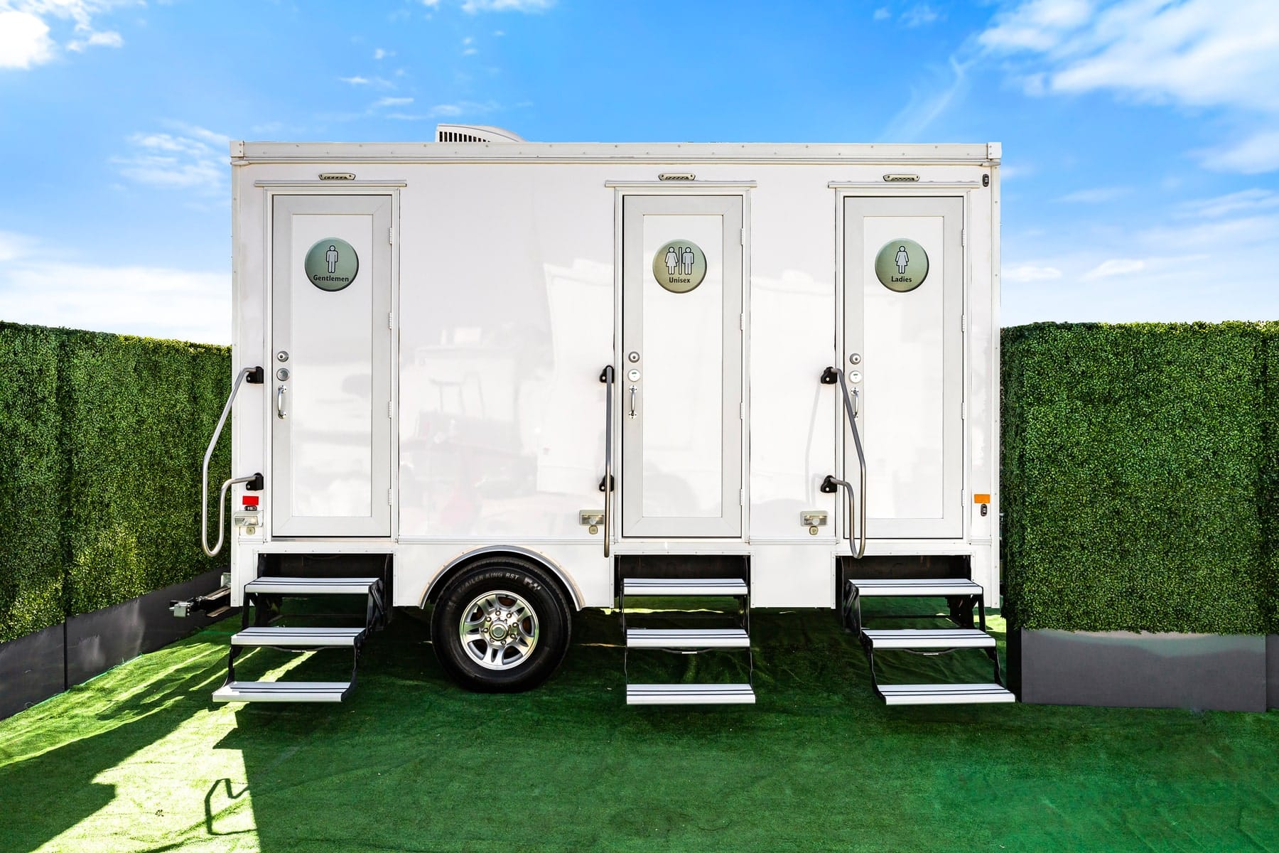 Luxury Restroom Trailer - Professional portable restroom rental service